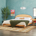 Lit Elias en bois massif avec tête de lit arquée