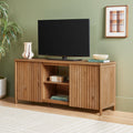 Meuble TV Flynn de style scandinave cannelé avec rangement