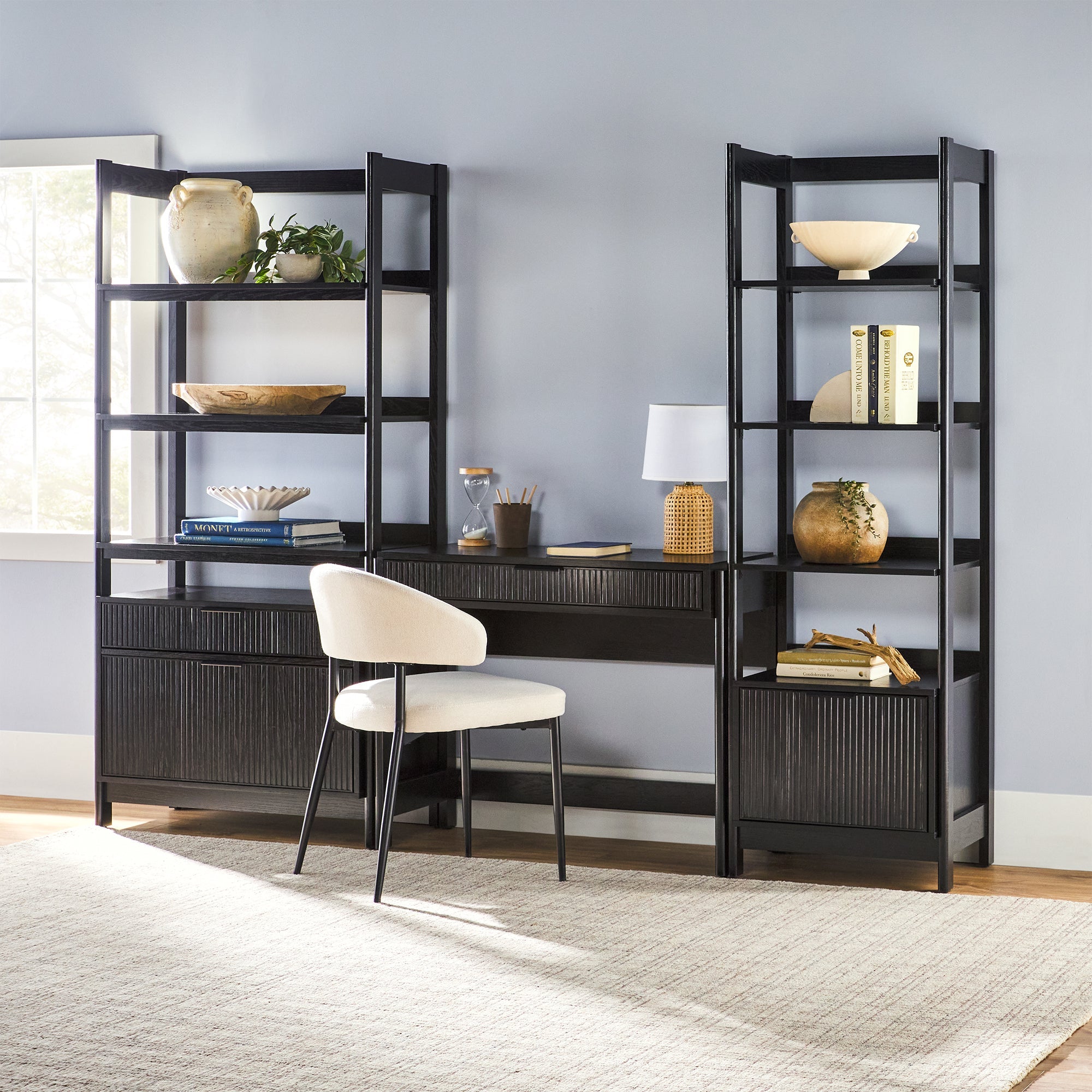 Bureau Holmes moderne scandinave à cannelures