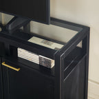 Meuble TV moderne Isla avec plateau en verre