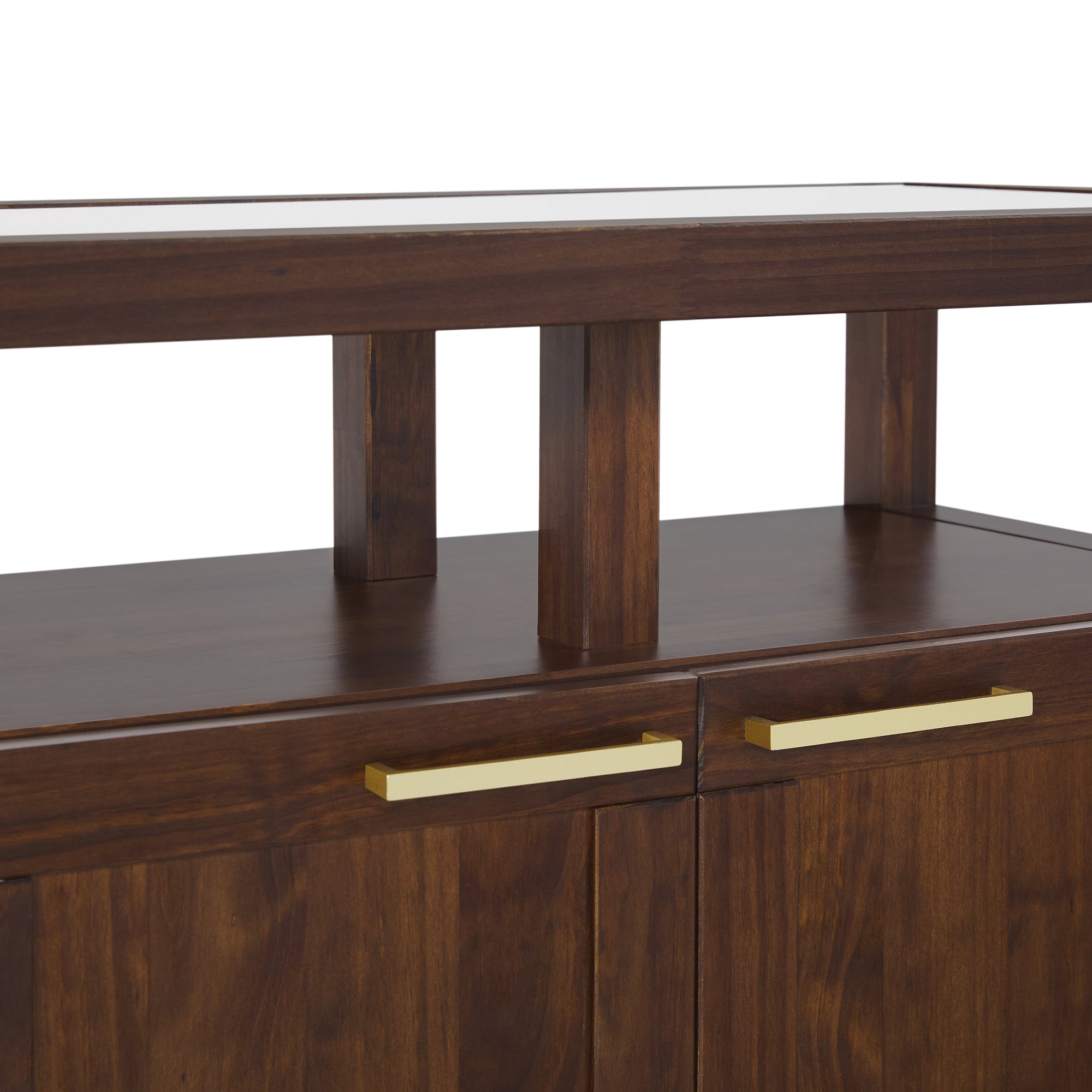 Meuble TV moderne Isla avec plateau en verre