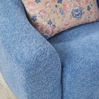 Ensemble fauteuil d'appoint rembourré Linley Contemporary Boucl¨¦ avec repose-pieds