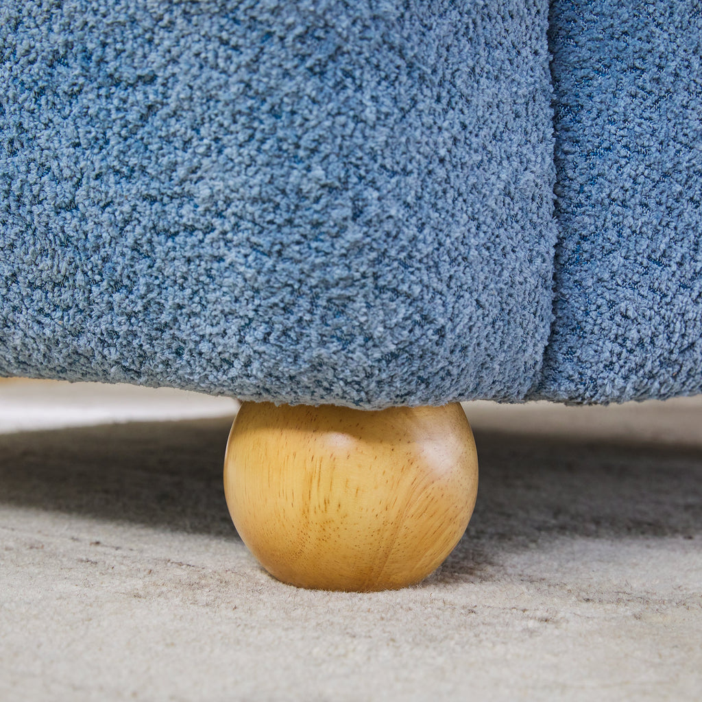 Ensemble fauteuil d'appoint rembourré Linley Contemporary Boucl¨¦ avec repose-pieds