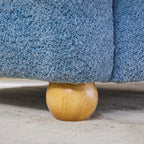 Ensemble fauteuil d'appoint rembourré Linley Contemporary Boucl¨¦ avec repose-pieds