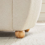 Ensemble fauteuil d'appoint rembourré Linley Contemporary Boucl¨¦ avec repose-pieds