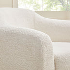 Ensemble fauteuil d'appoint rembourré Linley Contemporary Boucl¨¦ avec repose-pieds