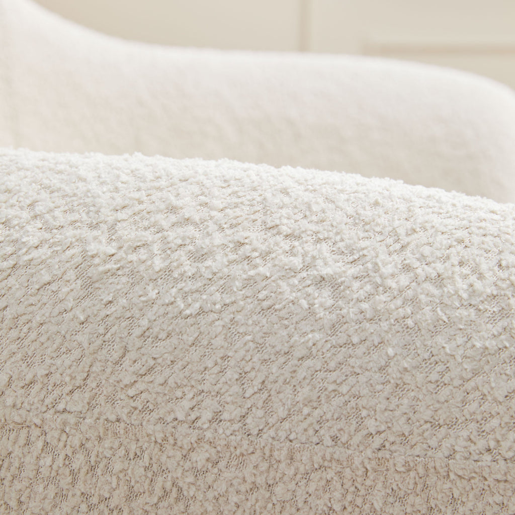 Ensemble fauteuil d'appoint rembourré Linley Contemporary Boucl¨¦ avec repose-pieds