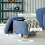 Ensemble fauteuil d'appoint rembourré Linley Contemporary Boucl¨¦ avec repose-pieds