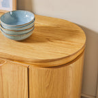 Buffet/meuble TV Maya moderne en bois courbé 70 cm