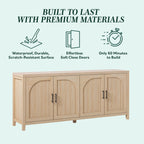 Buffet / meuble TV moderne en roseau Sasha