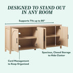 Buffet / meuble TV moderne en roseau Sasha