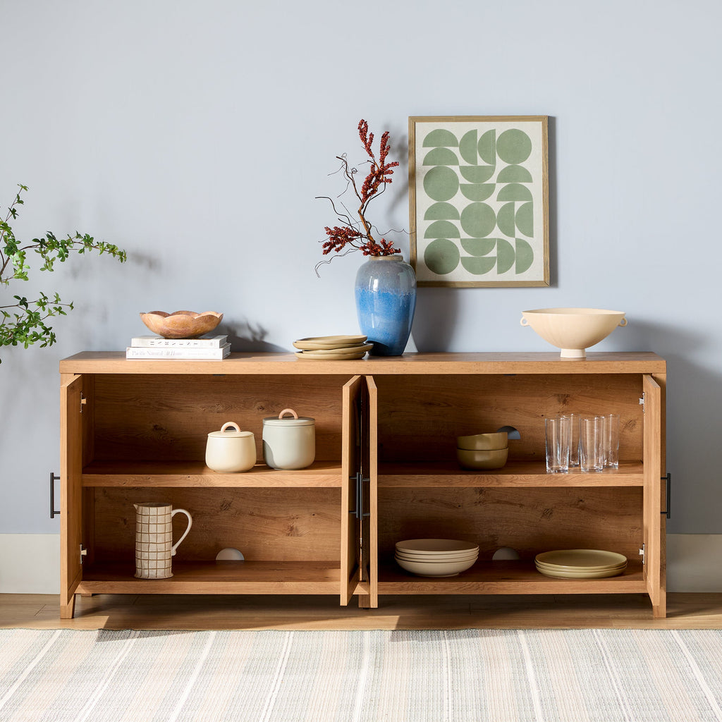 Buffet / meuble TV moderne en roseau Sasha