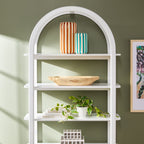 Bibliothèque moderne Zoey en bois arqué