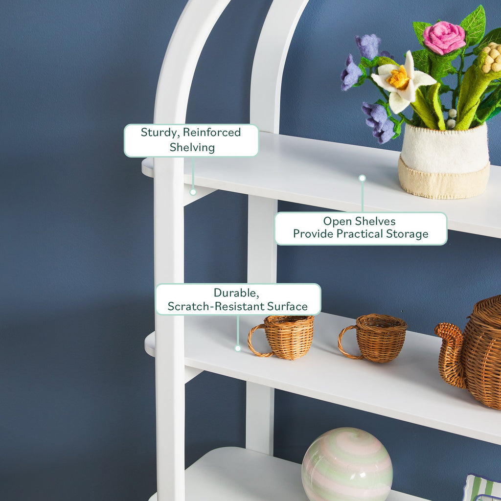 Bibliothèque moderne Zoey en bois arqué