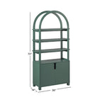 Bibliothèque moderne Zoey en bois arqué