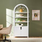 Bibliothèque moderne Zoey en bois arqué