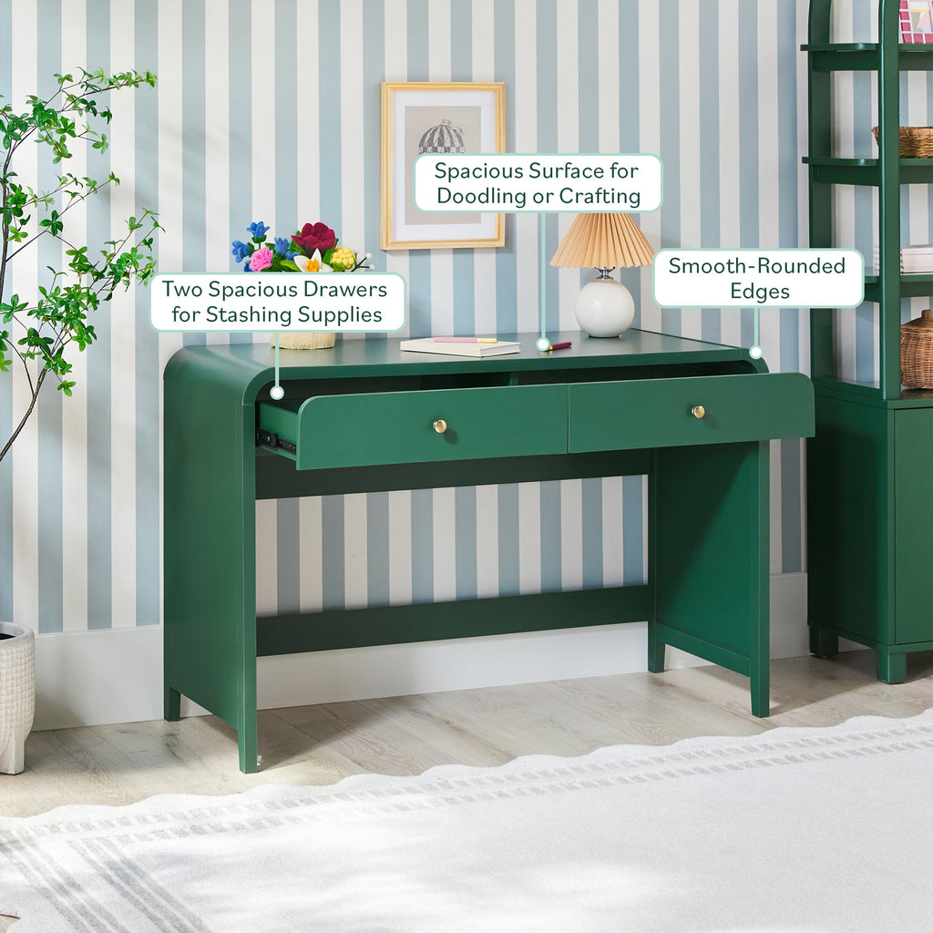 Bureau Zoey au design moderne et incurvé