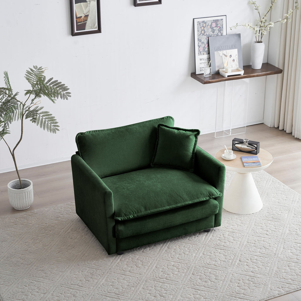 Fauteuil canapé-lit en chenille avec coussin Cloud Pillow Top