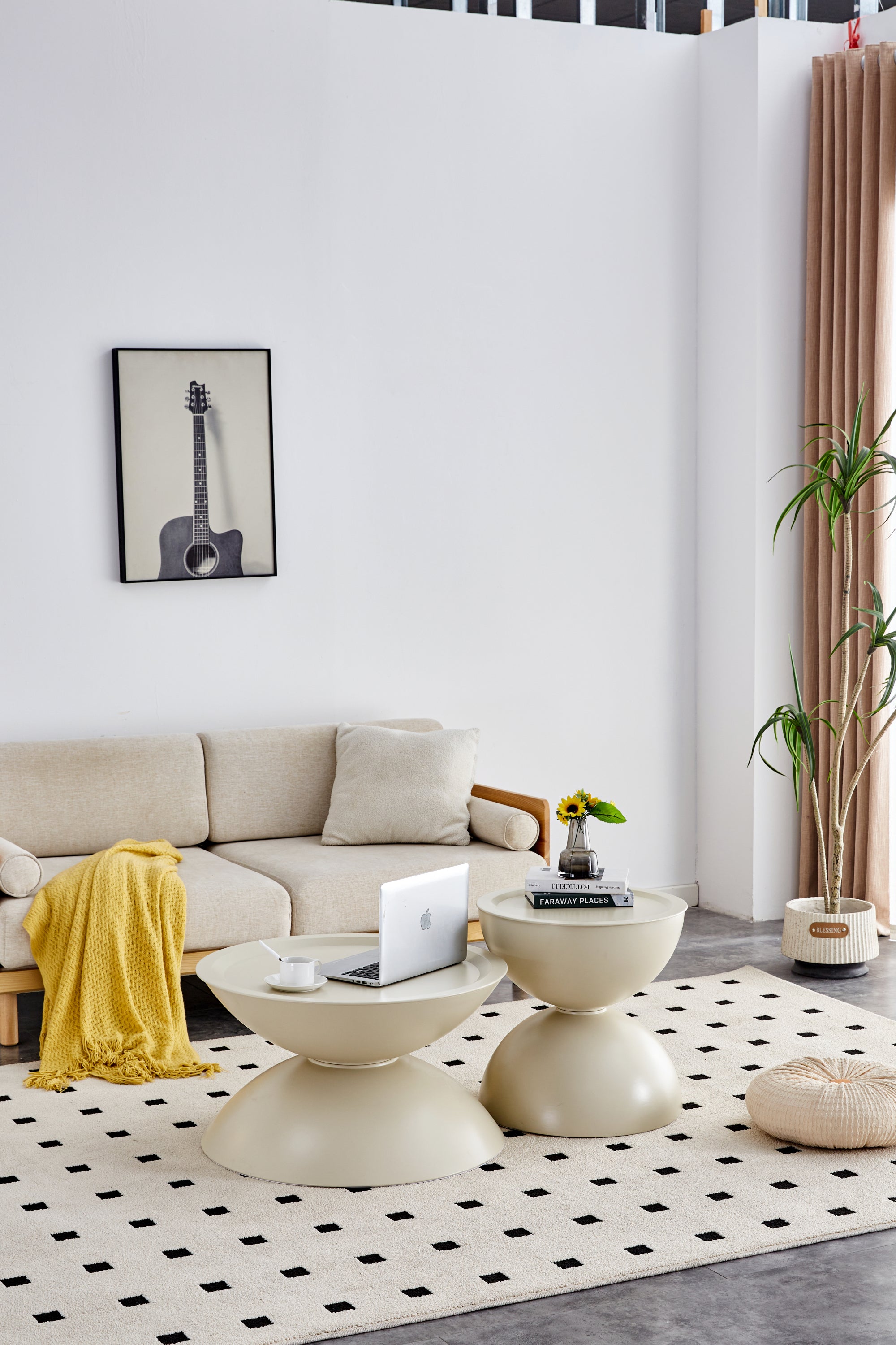 Walker Edison | Ensemble de deux tables basses scandinaves avec rangement