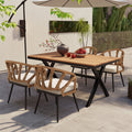 Walker Edison | Ensemble table et chaises de jardin contemporain style U