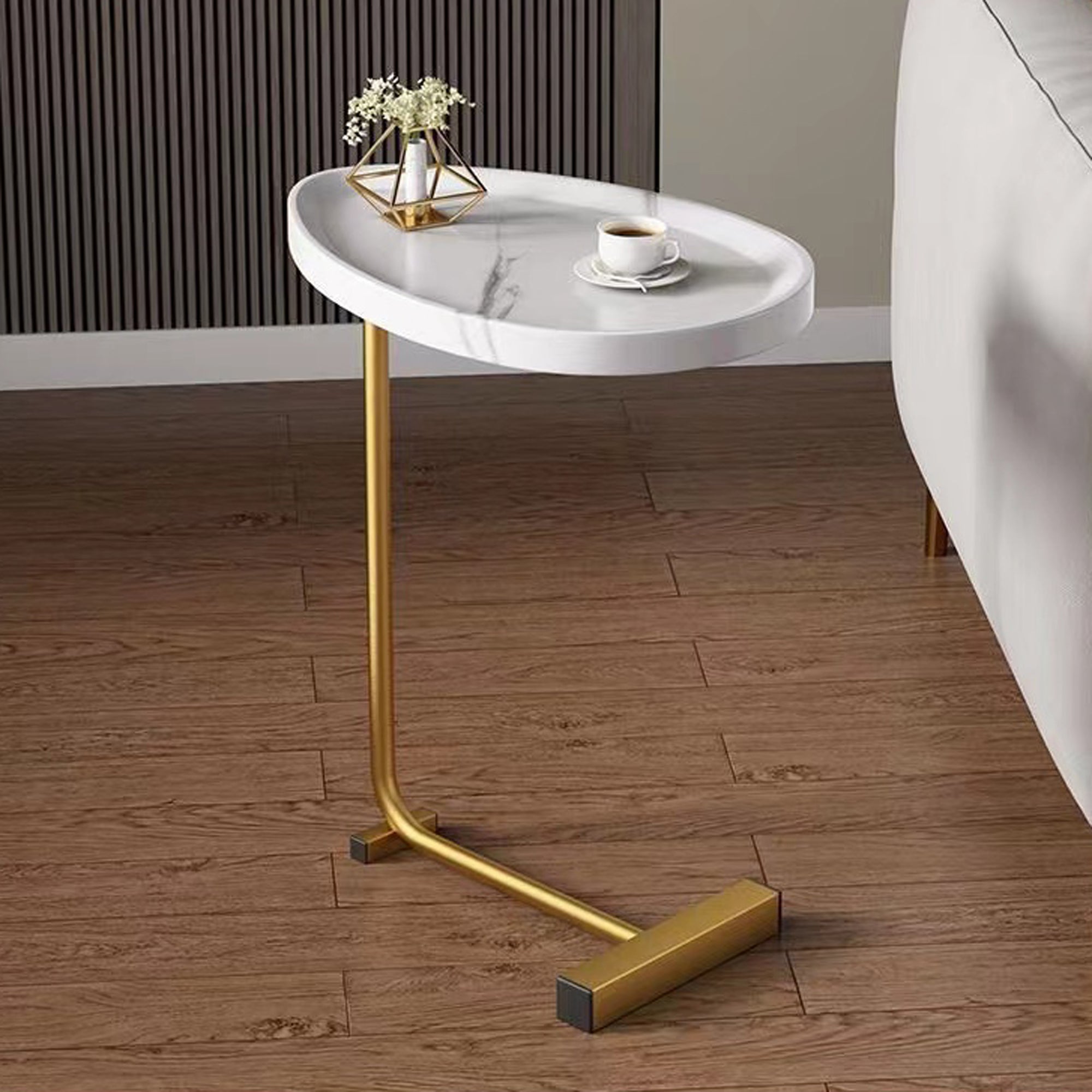 Table d'appoint Walker Edison | Effet marbre