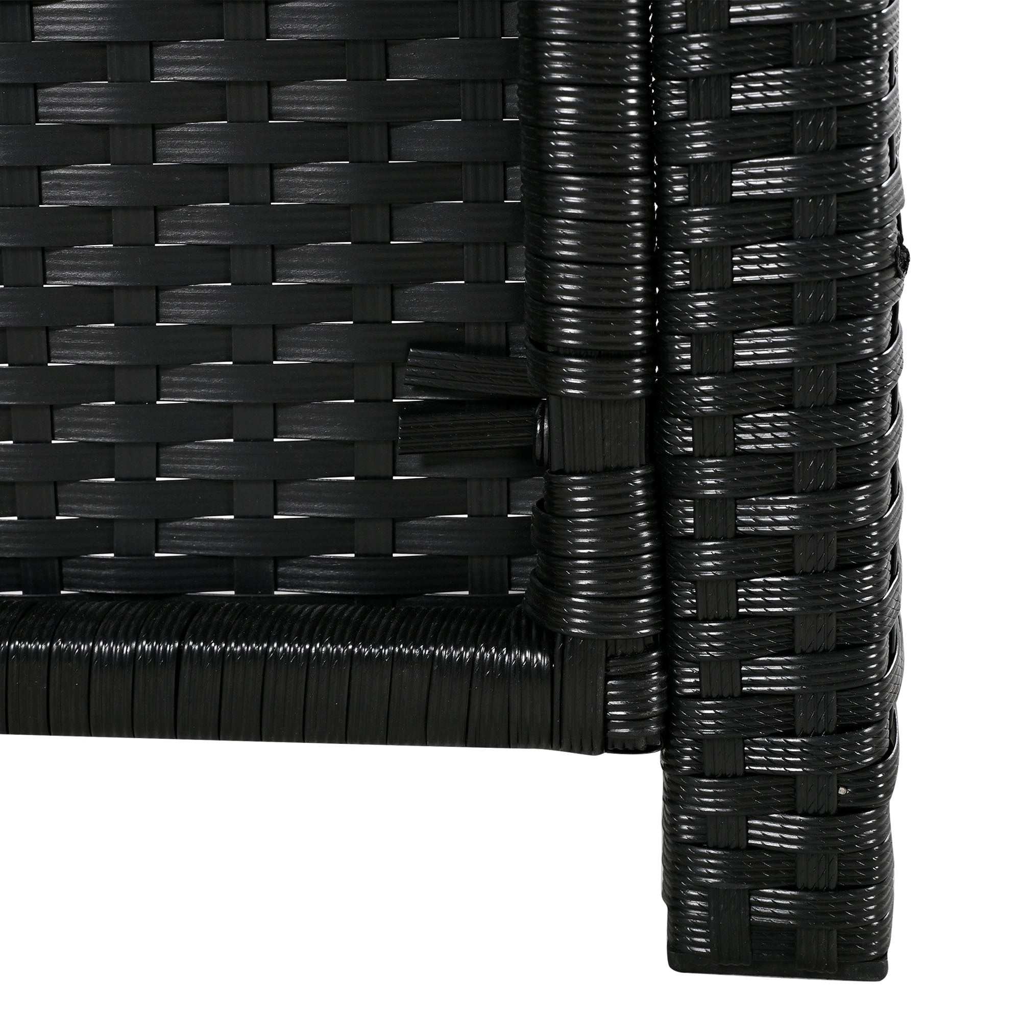 Walker Edison | Ensemble de canapé de patio en rotin avec structure de spa et espaces de rangement