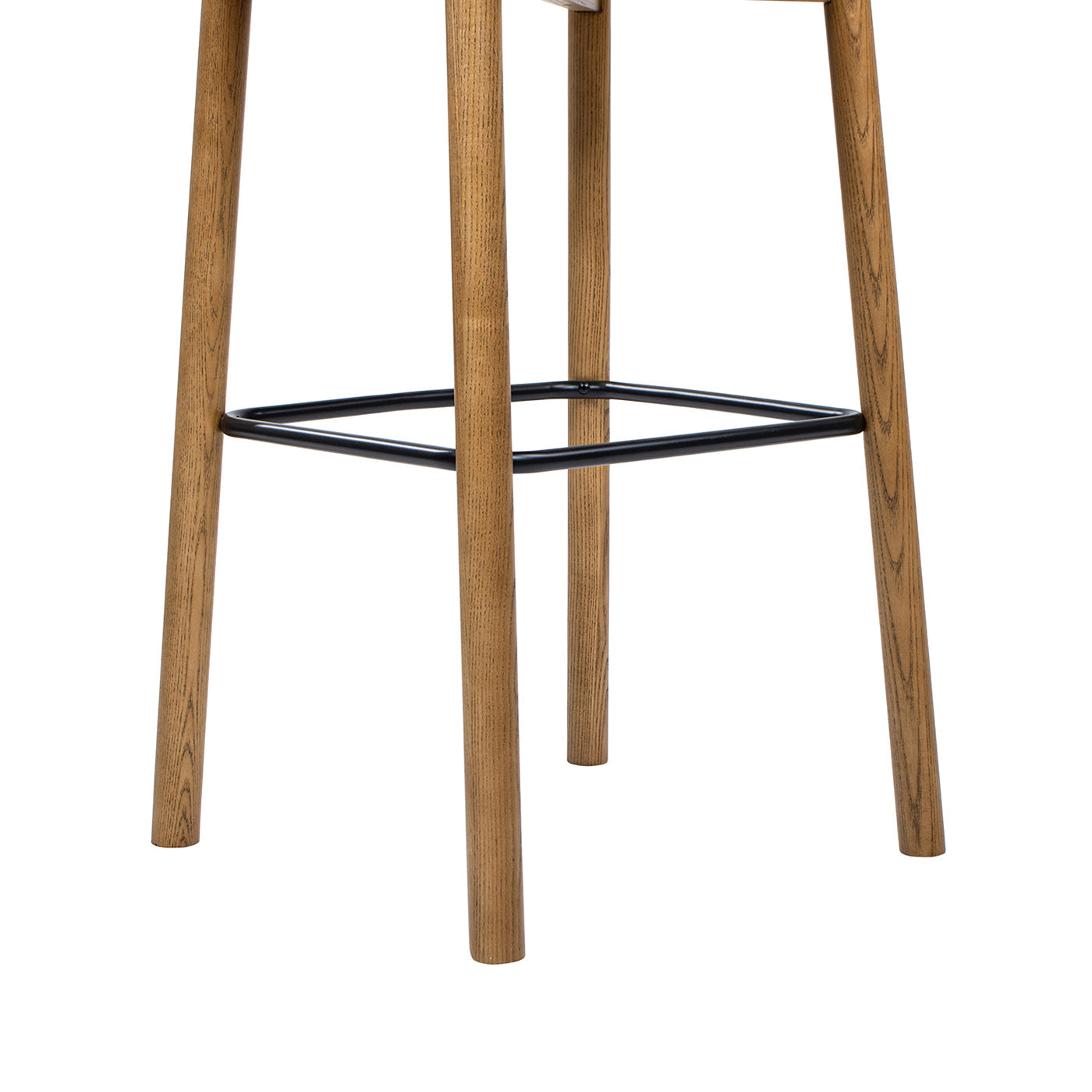 Tabouret de bar Sven 30' moderne, minimaliste, dossier bas, en bois 