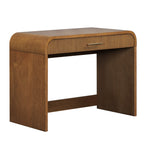 Walker Edison | Coiffeuse au design moderne à courbes cannelées