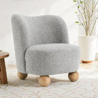 Fauteuil d'appoint incurvé en boucle avec pieds boule