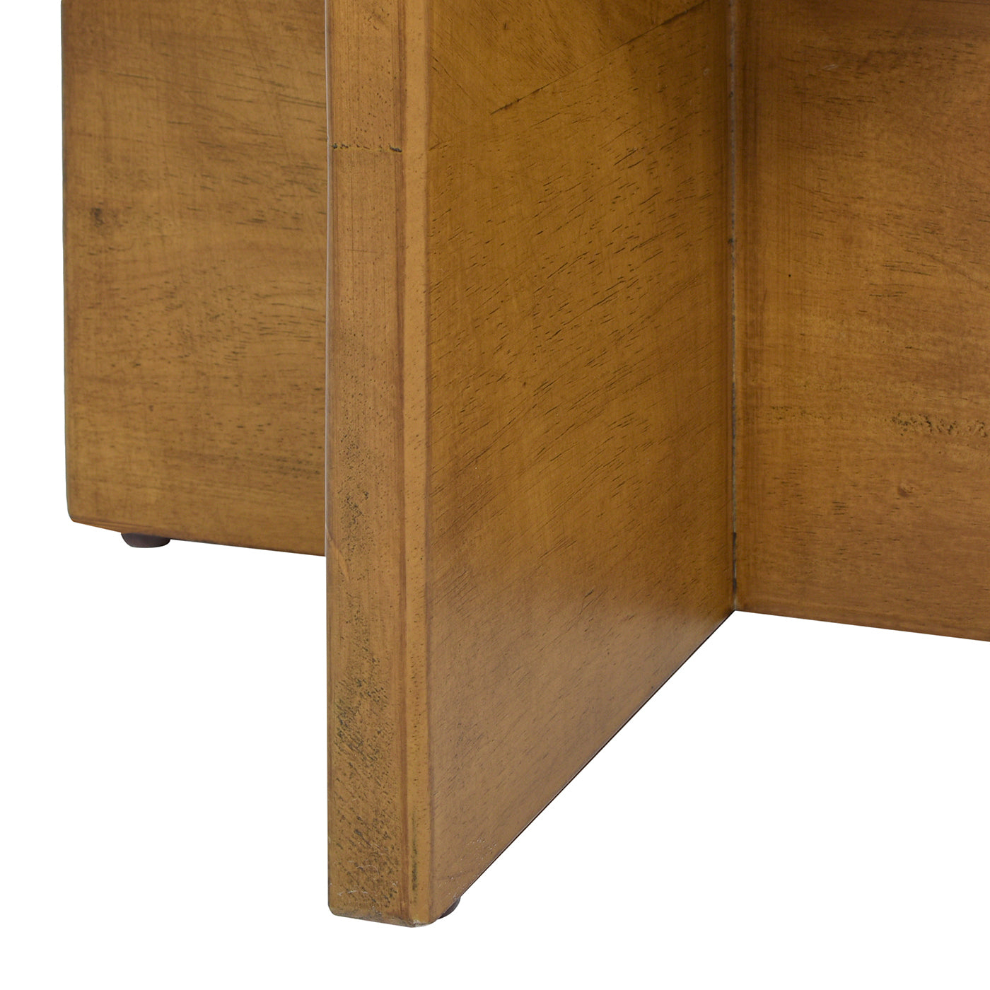 Walker Edison | Bali Pouf rond capitonné de 47 cm avec base en bois naturel