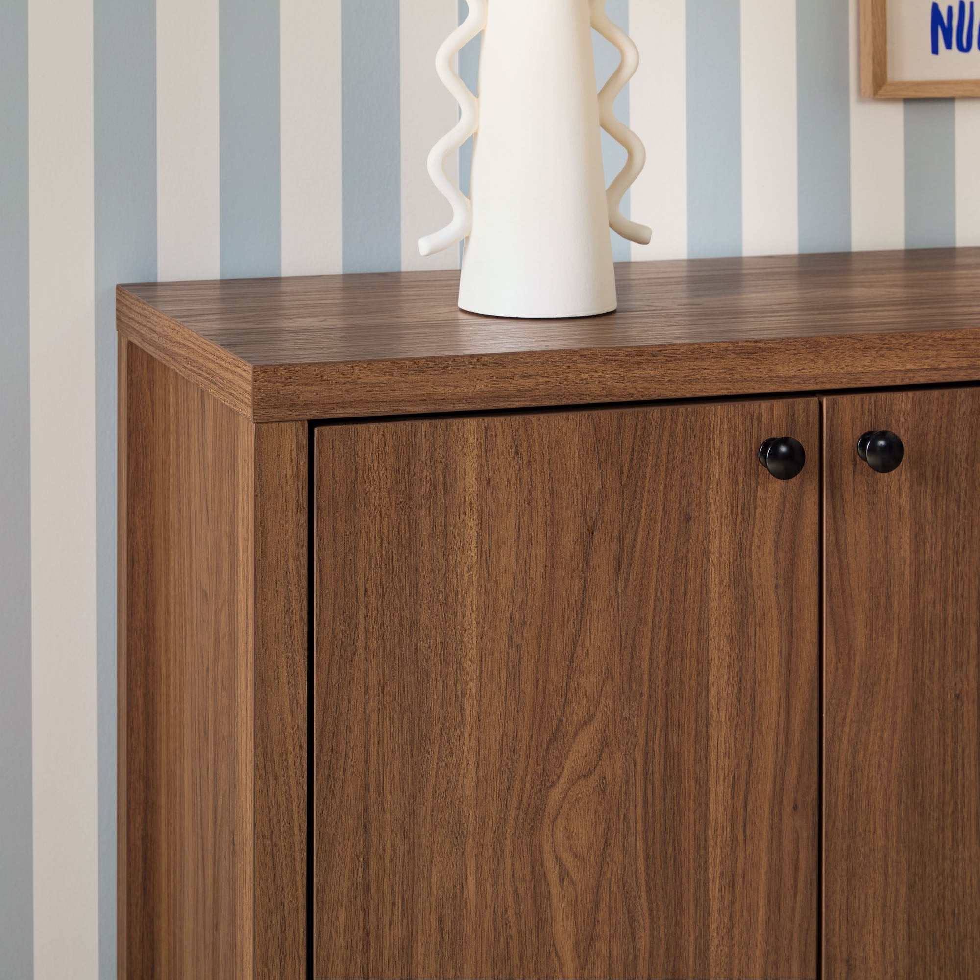 Buffet/meuble TV Paisley 60 moderne à bords festonnés, montage facile