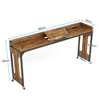 Walker Edison | Table de bureau à roulettes réglable en hauteur pour lit Queen Size 