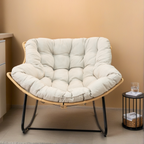 Walker Edison | Fauteuil à bascule d'extérieur Cloud Papasan en forme d'œuf 