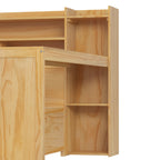 Walker Edison | Lit de jour multifonctionnel en bois, format standard, avec étagères de rangement 