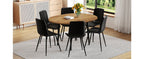 Ensemble table et chaises extensibles modernes pour 6 personnes avec chaises en PU
