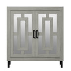 Meuble d'entrée à portes miroir finition antique