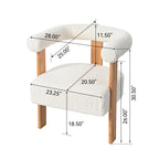 Walker Edison | Fauteuil d'appoint en forme de tonneau Boucle 