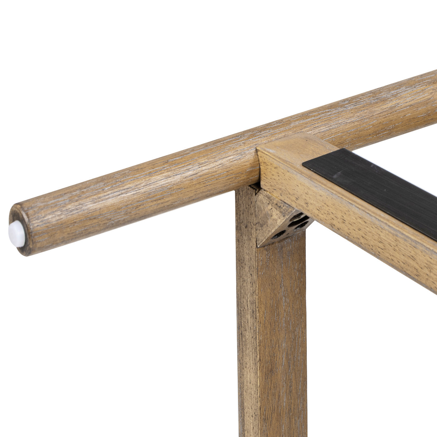 Tabouret de bar Leon 27' à dossier arqué, en bois et tissu, lot de 2 