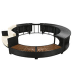 Walker Edison | Ensemble de canapé de patio en rotin avec structure de spa et espaces de rangement