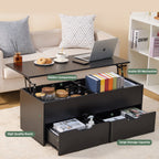 Walker Edison | Table basse relevable avec rangement