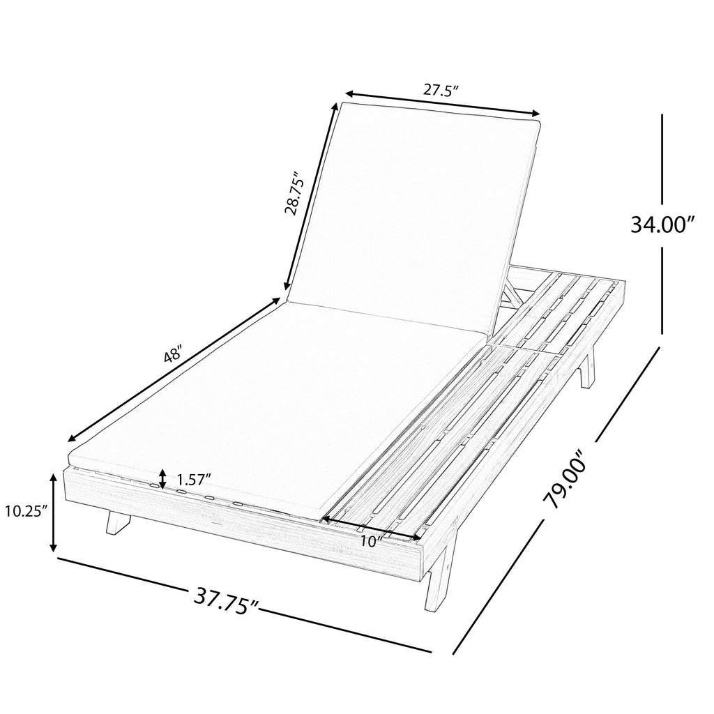Walker Edison | Bain de soleil en teck