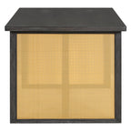 Ensemble de table et chaises de style campagnard en rotin bohème 7 pièces pour 6 personnes