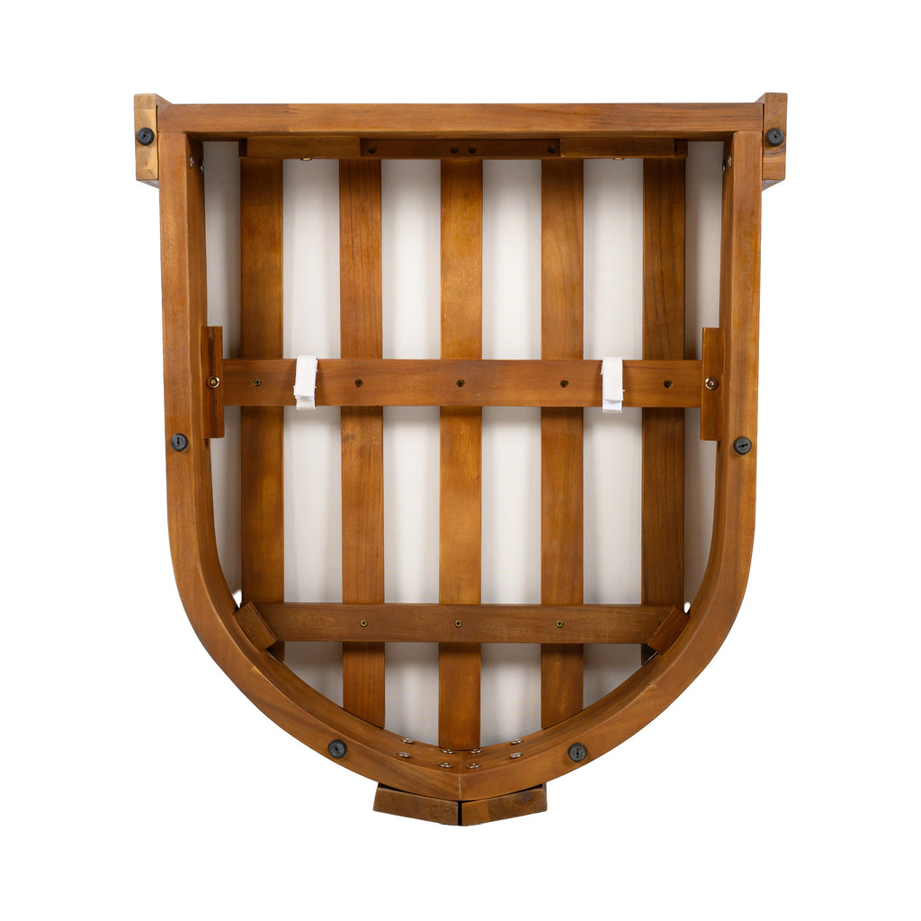 Walker Edison | Ensemble de 2 fauteuils club d'extérieur haut de gamme en bois d'acacia, design incurvé 