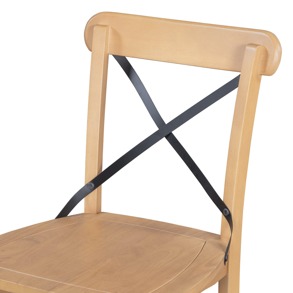 Walker Edison | Ensemble de salle à manger rétro simple 5 pièces avec 4 chaises 