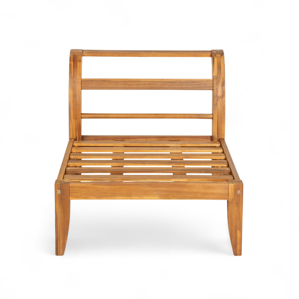 Ensemble de canapés d'angle modulaires d'extérieur 6 pièces en bois d'acacia Walker Edison 