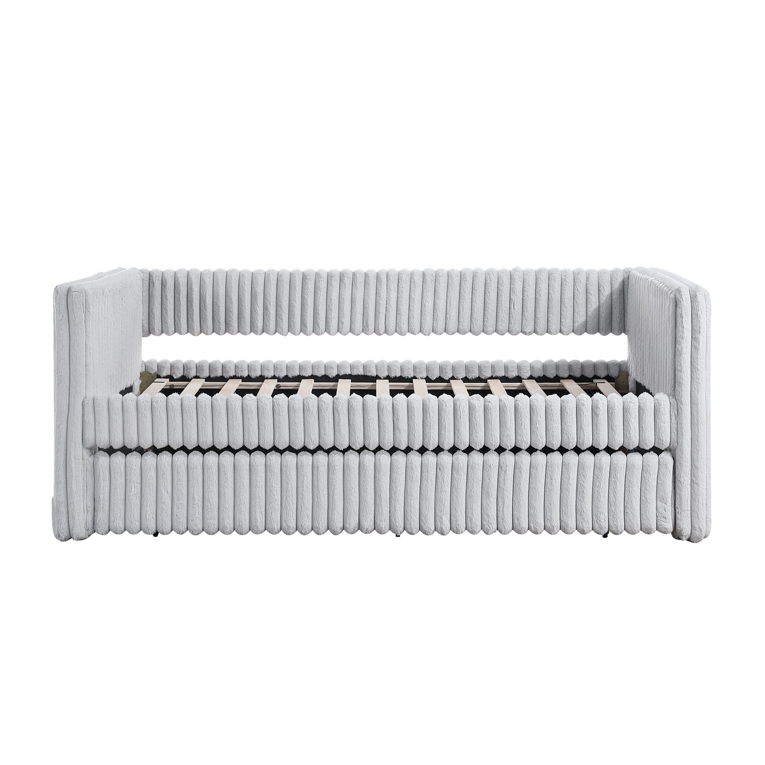 Walker Edison | Lit de jour capitonné en velours côtelé avec lit gigogne