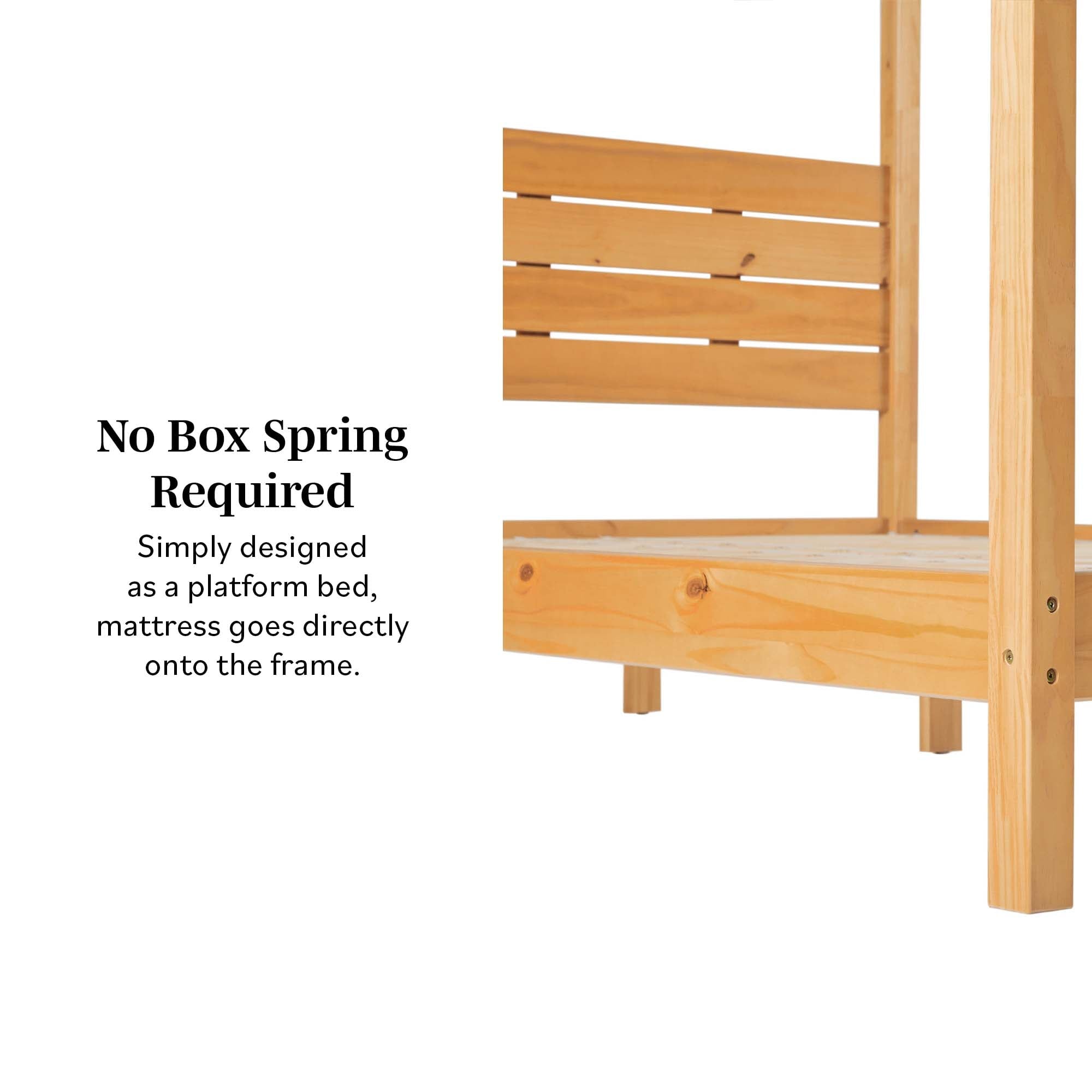 Collection de cadres de lit à baldaquin en bois massif Isla