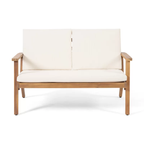 Walker Edison | Ensemble de conversation 4 places en bois d'acacia pour l'extérieur avec table basse