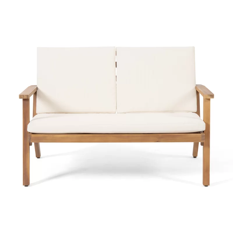 Walker Edison | Ensemble de conversation 4 places en bois d'acacia pour l'extérieur avec table basse