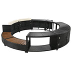 Walker Edison | Ensemble de canapé de patio en rotin avec structure de spa et espaces de rangement